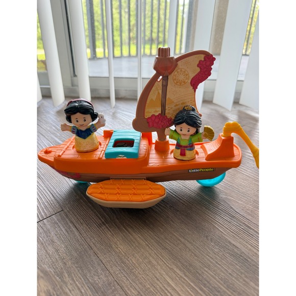 Fisher-Price Other - Fisher-Price Little People Disney Princess Parade Snow WhiteMulan Boat Toy Float